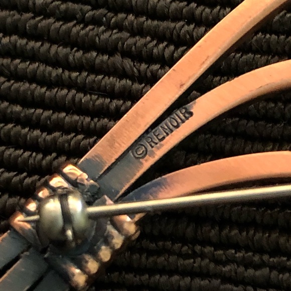 Vintage Mid Century Renoir  Copper Flower Brooch - Picture 5 of 6